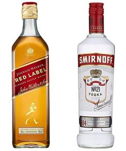 Smirnoff Red Label Vodka 70cl and Johnnie Walker Red Label Blended Scotch Whisky 70cl