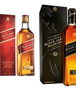 Johnnie Walker Red and Black Label Blended Scotch Whisky 70cl