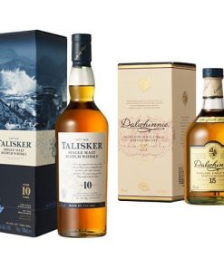 Talisker 10 Year Old Single Malt Scotch Whisky and Dalwhinnie 15 Year Old Whisky, 2 x 700ml